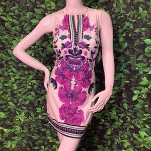 NY&C sleek flower patterned shift tunic sundress M